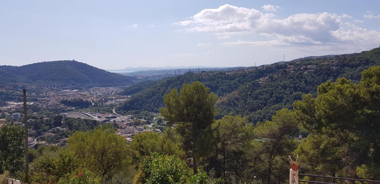 Le Chalet De La Pierreraie Cote D'Azur Piscine Terrasse Et Vue Mer Drap Kültér fotó