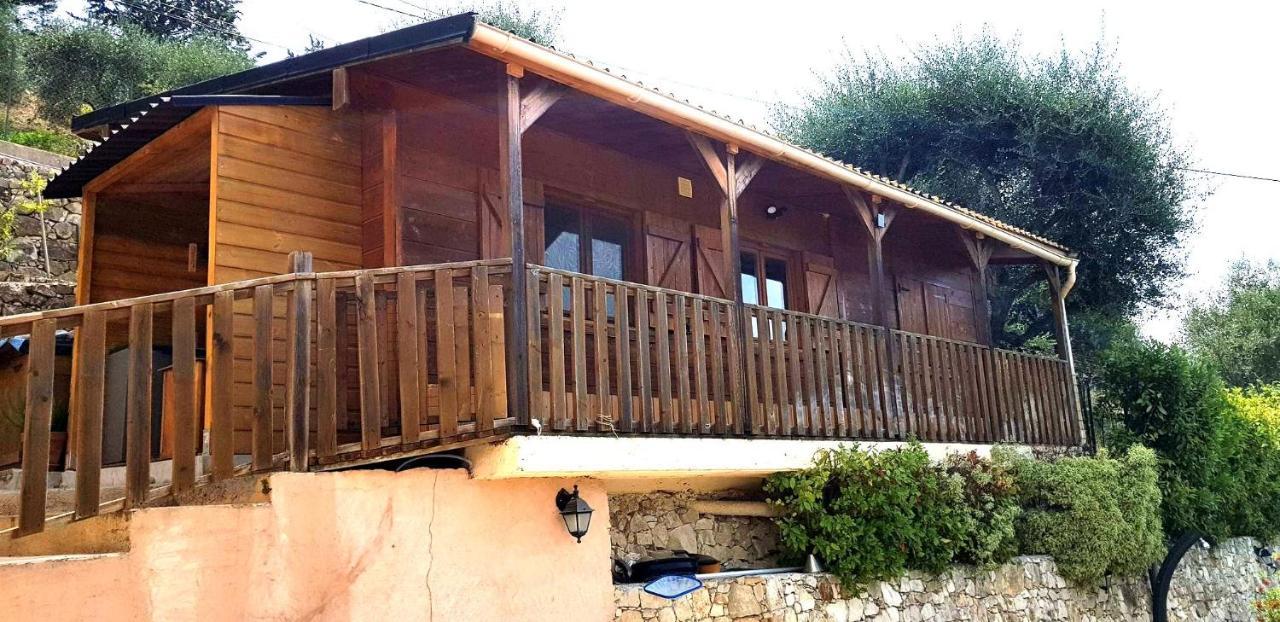 Le Chalet De La Pierreraie Cote D'Azur Piscine Terrasse Et Vue Mer Drap Kültér fotó