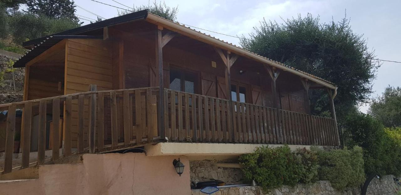 Le Chalet De La Pierreraie Cote D'Azur Piscine Terrasse Et Vue Mer Drap Kültér fotó