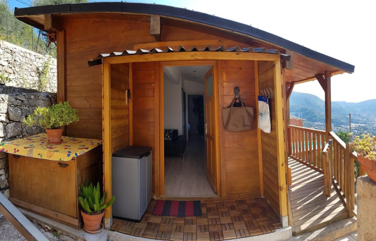 Le Chalet De La Pierreraie Cote D'Azur Piscine Terrasse Et Vue Mer Drap Kültér fotó
