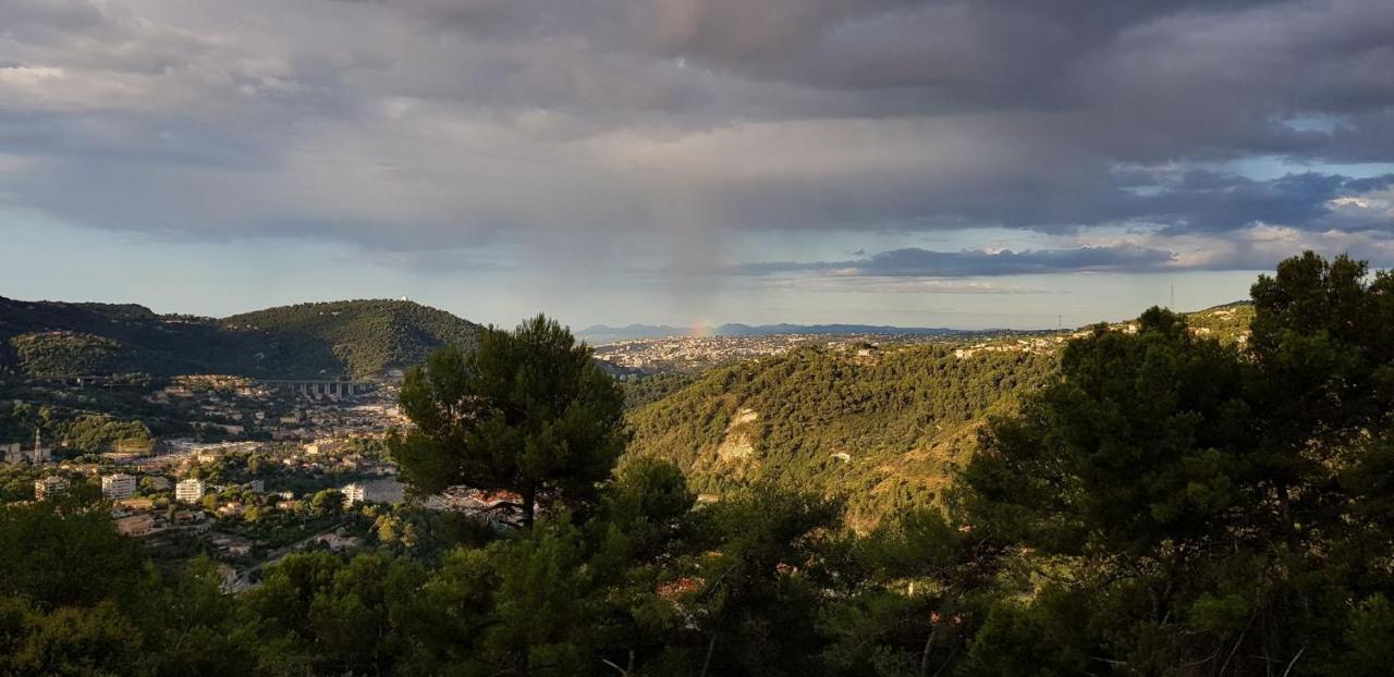 Le Chalet De La Pierreraie Cote D'Azur Piscine Terrasse Et Vue Mer Drap Kültér fotó