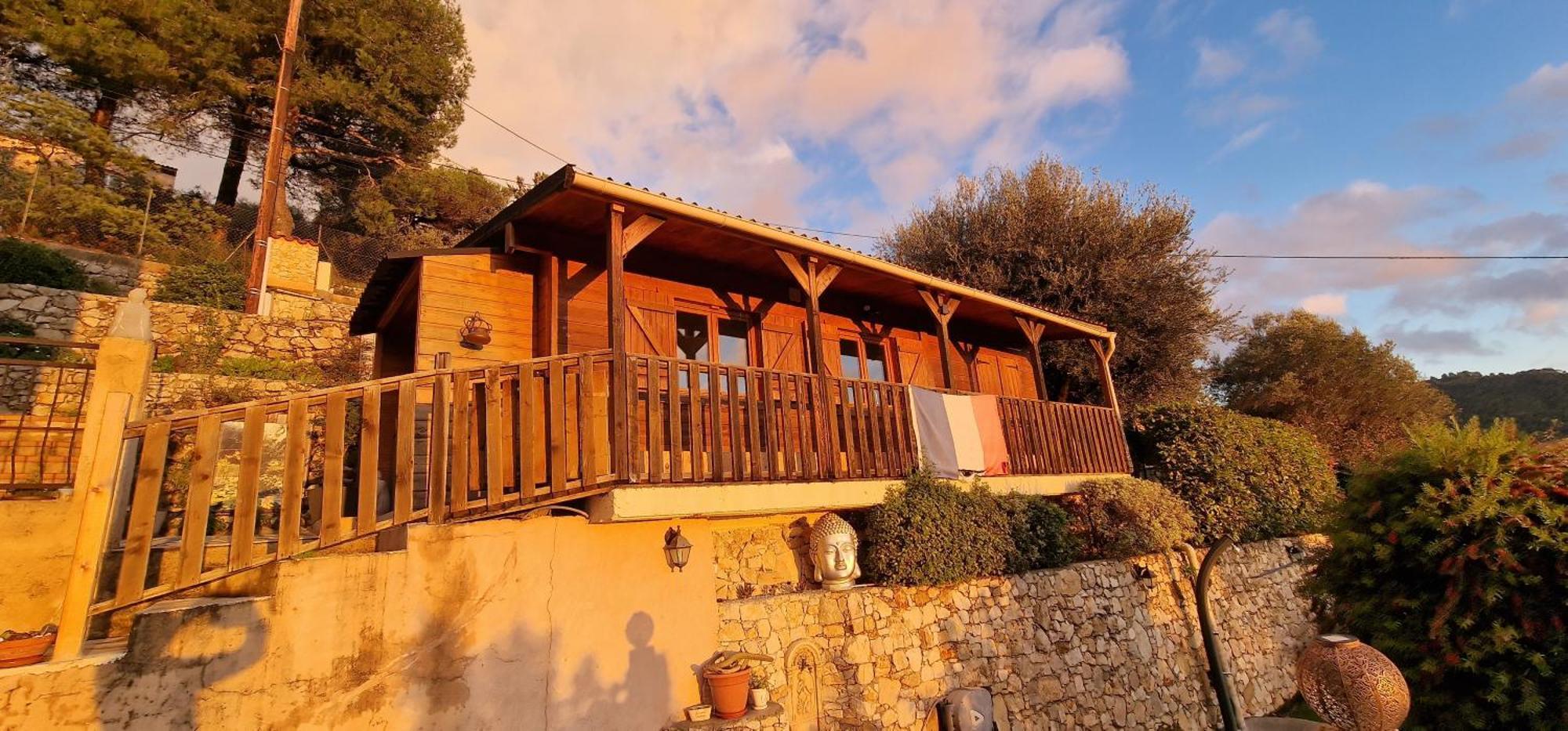 Le Chalet De La Pierreraie Cote D'Azur Piscine Terrasse Et Vue Mer Drap Kültér fotó